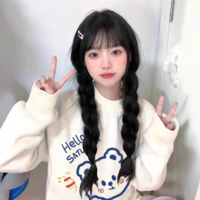 秋冬季新款韩系慵懒风奶呼呼加厚毛衣女宽松大码内搭套头上衣女