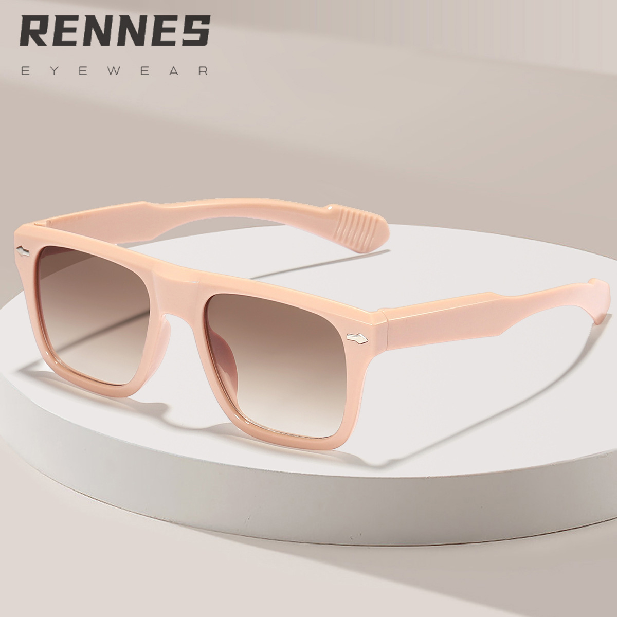 新款男士女士歐美大方框時尚米釘素顏顯臉小走秀款戶外防曬墨鏡