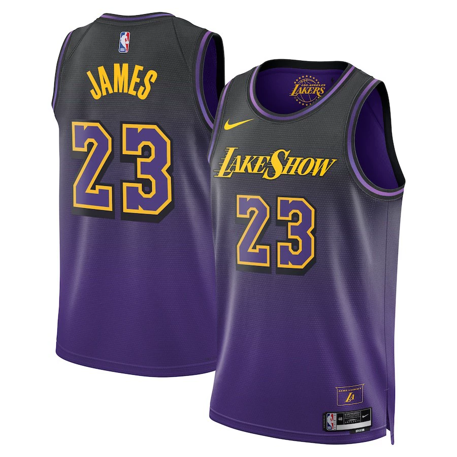 25-й сезон NBA термопечатная баскетбольная майка Lakers №77 Лука Дончич James Statement Edition