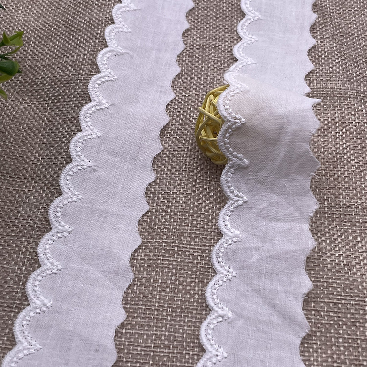 綿布レース幅3cmバーコード服装補助材料波綿刺繍水溶レーススカート人形アクセサリー