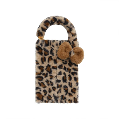 Decorative Items, Seat belt shoulder pad - rabbit-fur-leopard-print-hanging-tissue-box-brown-bow