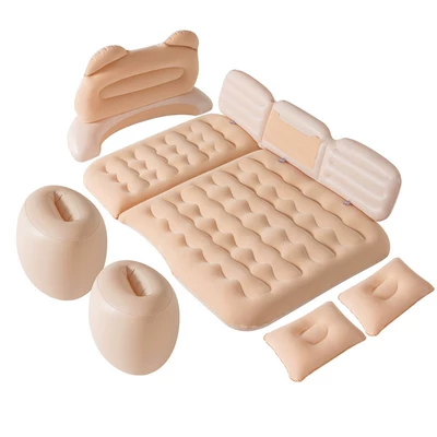 Vehicle-mounted inflatable bed: rear folding sleeping mat