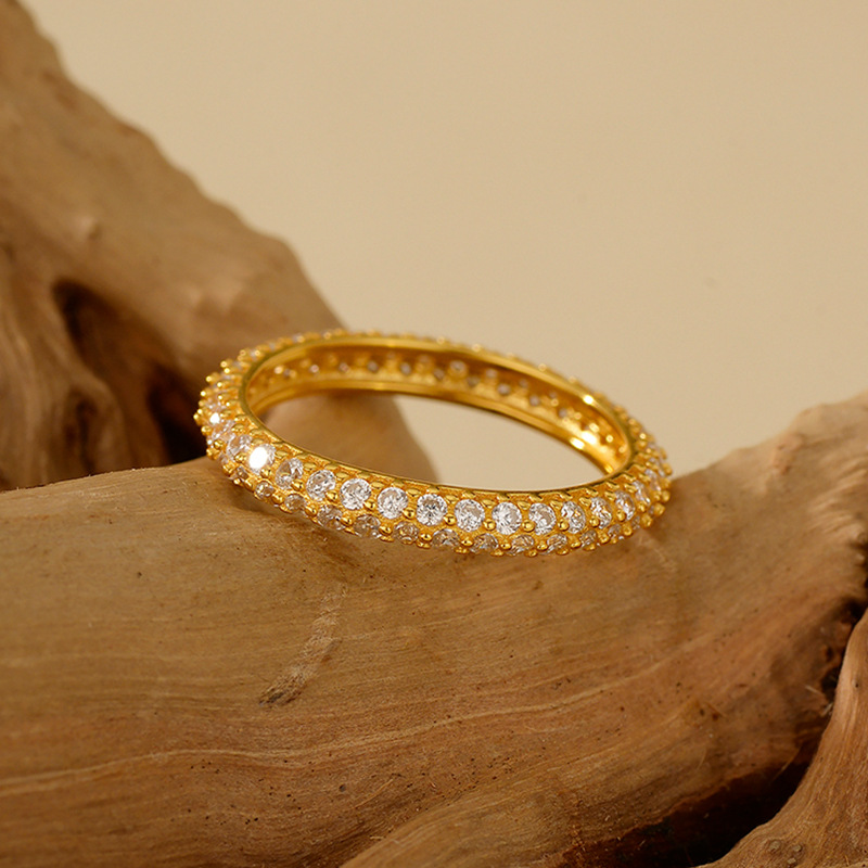 Rings Classification 6, 7, 8 Ring Size 1 Piece Quantity 925 Sterling Silver Geometric 18K Gold Plated Rings