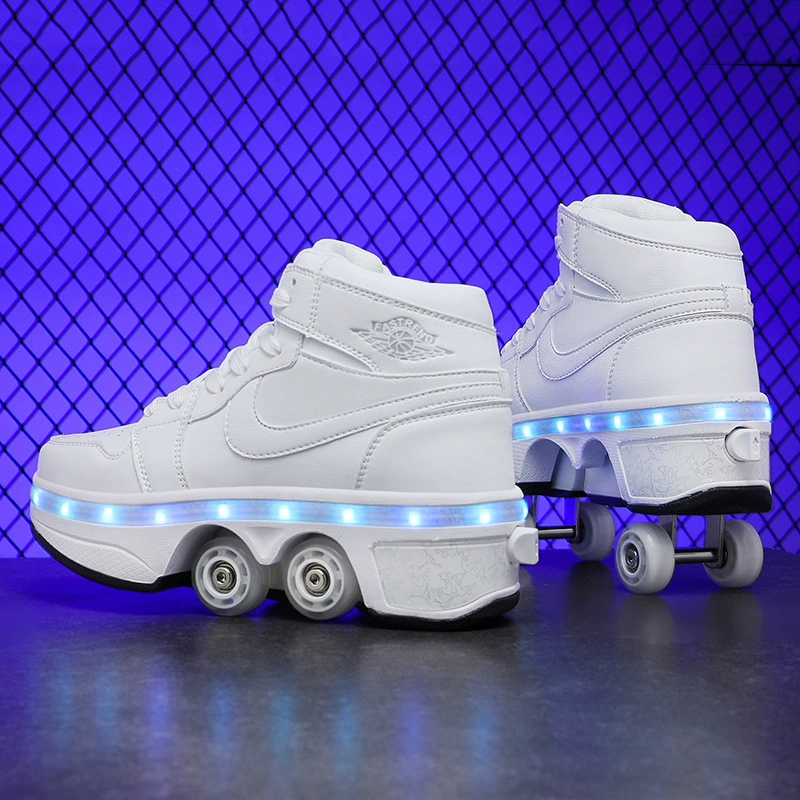 Shoes, transformer on four wheels, double row roller skates, factory direct supply
