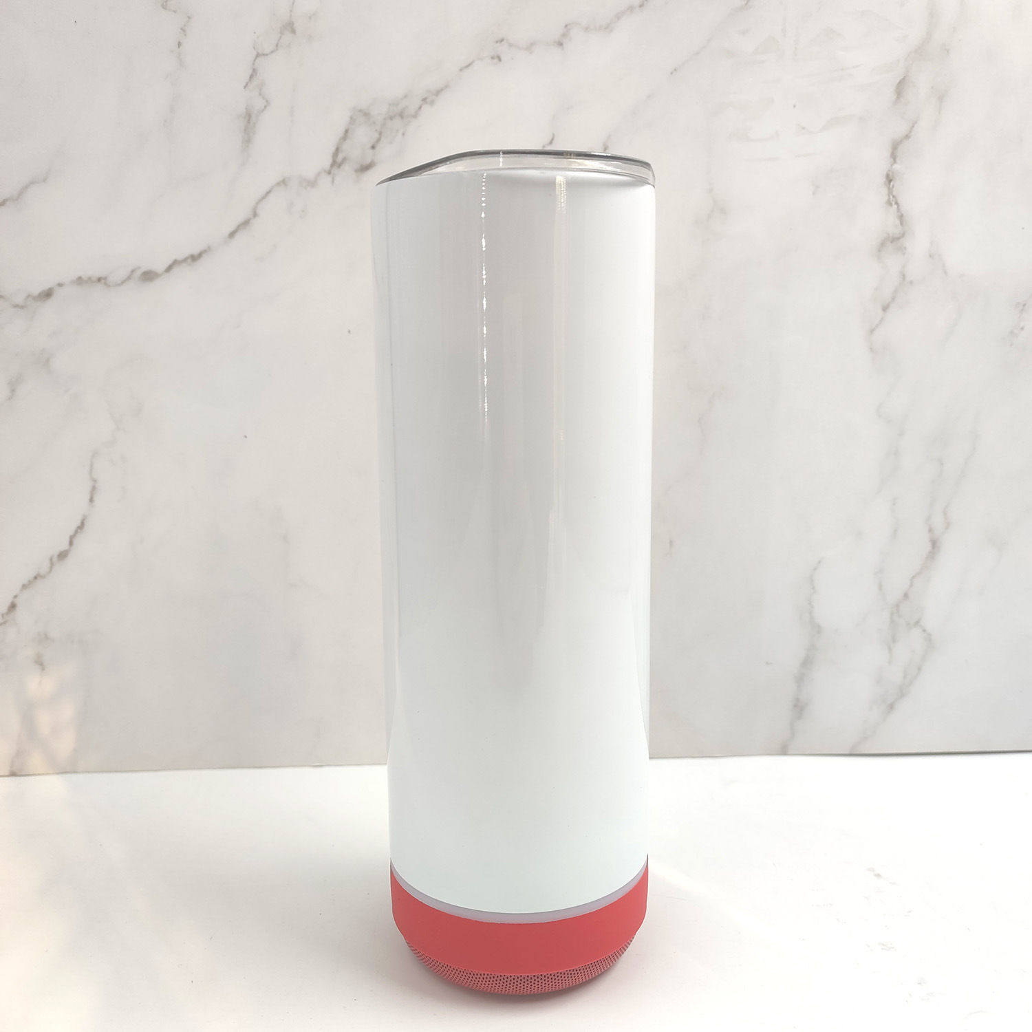 Sublimación música inferior taza recta Altavoz Bluetooth taza 304 Acero inoxidable inteligente música taza recubrimiento blanco inteligente