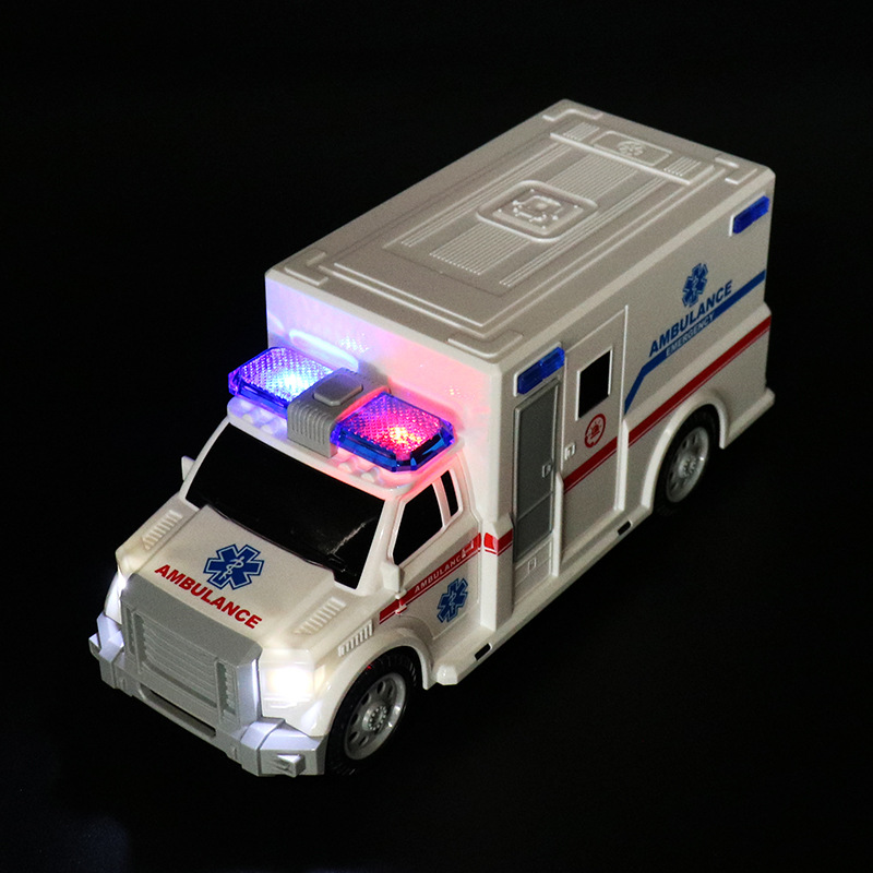 Coche de policía universal eléctrico para niños Luz de música Historia de cinturón Educación Temprana Camión de bomberos Policía especial Coche de juguete Venta al por mayor