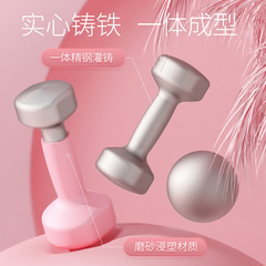 Tzevava Sanding Imprint Dumbbell Household Children's Arm Muscle Yoga Dumbbell for Women Solid Elliptical 1kg Mini Dumbbell