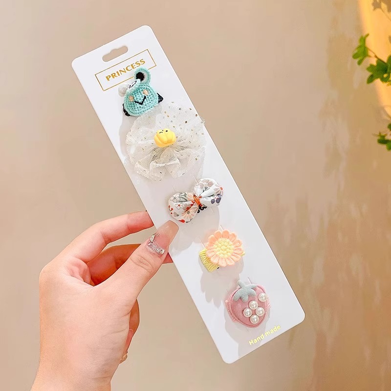 Niños lindos abrazaderas de pelo de tela para bebés, abrazaderas de pelo para bebés no lesionan el cabello para niños pequeños