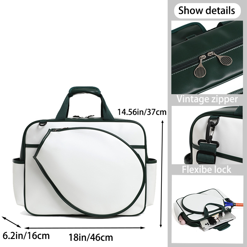 Cross-Border Tennis Bag for Women, Hand-Held, Shoulder, and Crossbody, Holds 2 Rackets, Large Capacity, Fashionable, New Model for Men, 2024 Korean Version Racket Bag