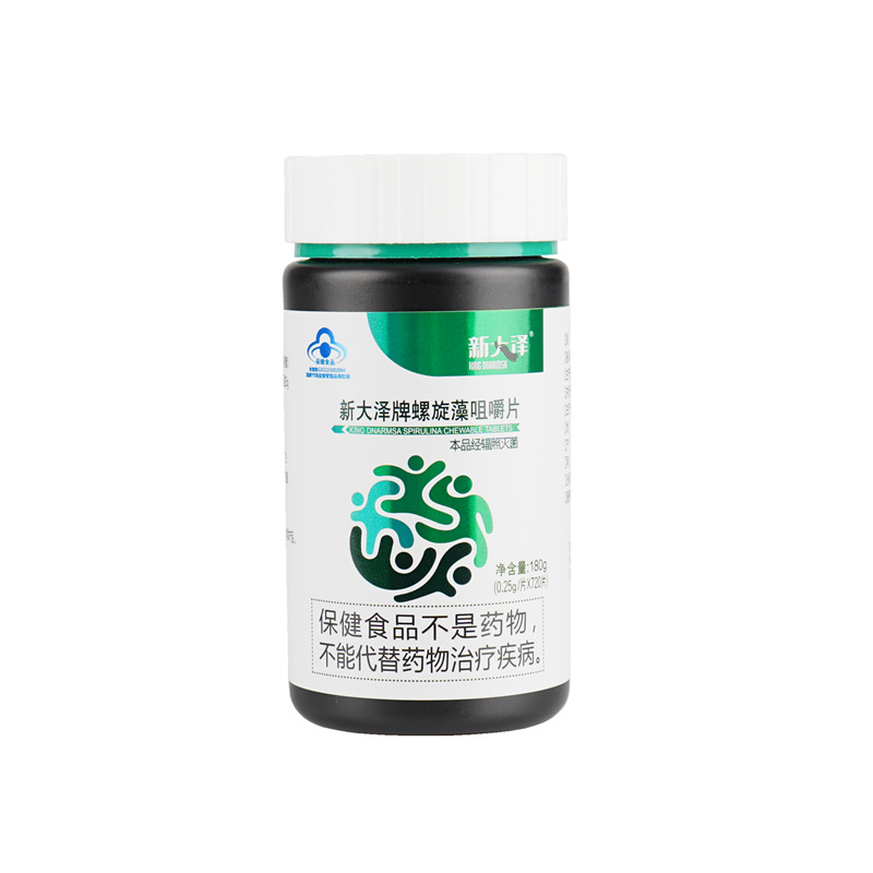 新大泽牌螺旋藻咀嚼片增强免疫力180克0.25g/片*720片