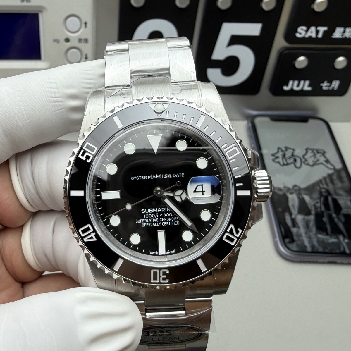 Foreign Trade Black Water Ghost Watch Men's Watch Automatic Mechanical Watch Green Water Ghost Watch Men's Stainless Steel Belt Casual Waterproof Watch