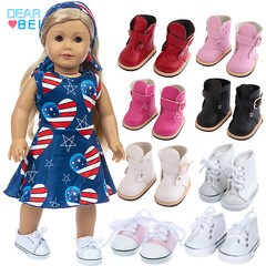 Cross-border 18-inch American girl doll shoes accessories dress-up doll leather shoes 45 cm doll shoes wholesale