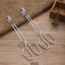 烧烤工具木炭夹子户外BBQ烤鱼防烫加长柄碳夹剪刀式多功能火钳夹