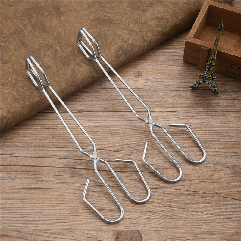 烧烤工具木炭夹子户外BBQ烤鱼防烫加长柄碳夹剪刀式多功能火钳夹