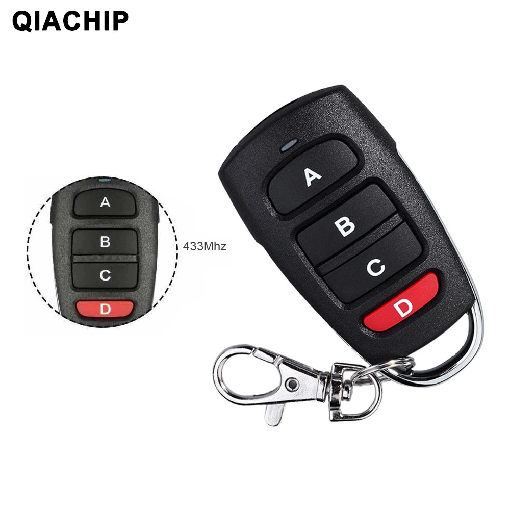 QIACHIP красный D пульт дистанционного управления с четырьмя клавишами 1527 затвор двери гаража 443 беспроводной передатчик фиксированный код KT16