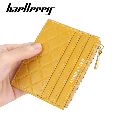 BAELLERRY Women's Card Holder Korean Version Multi-Color Driver's License Card Holder Embossed Thin Zipper Bank Card Holder Wholesale