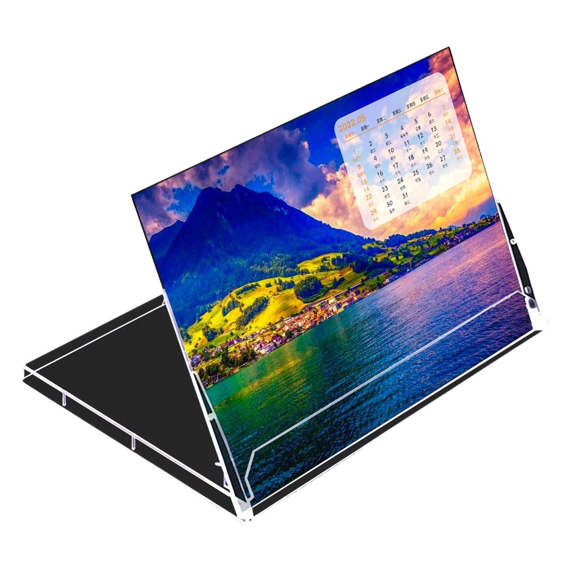 Caja de calendario de 3.5-A5 pulgadas caja de calendario grande caja de calendario simple caja de CD de plástico caja de tarjeta de comedor transparente al por mayor