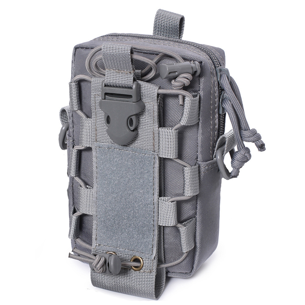 Bolsa de accesorios bolsas tácticas de cintura con cremallera de servicio bolsas de almacenamiento de auriculares elásticas bolsas de montaje multifuncionales camuflaje militar impermeable