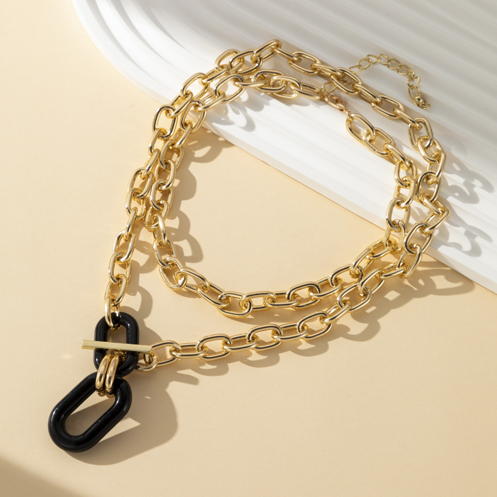 16g Weight Bracelets, Necklace Classification 1 Piece Quantity Street Occasion Alloy Material Geometric Pattern Unisex Gender Plating Design Streetwear Style Streetwear Geometric Alloy Plating Unisex Bracelets Necklace 23