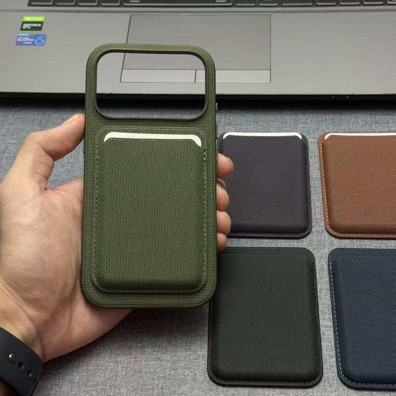 Customized Suitable for Magsafe Technology Fabric Woven Cloth Pattern Magnetic Card Holder Apple Iphone176 Shell Cover Customized Suitable for Magsafe Technology Fabric Woven Cloth Pattern Magnetic Card Holder Apple Iphone176 Shell Cover