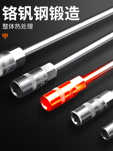Manual T-handle socket wrench, multi-purpose T-bar tool for automotive and motorcycle tire repairs—features an external hexagonal sleeve.