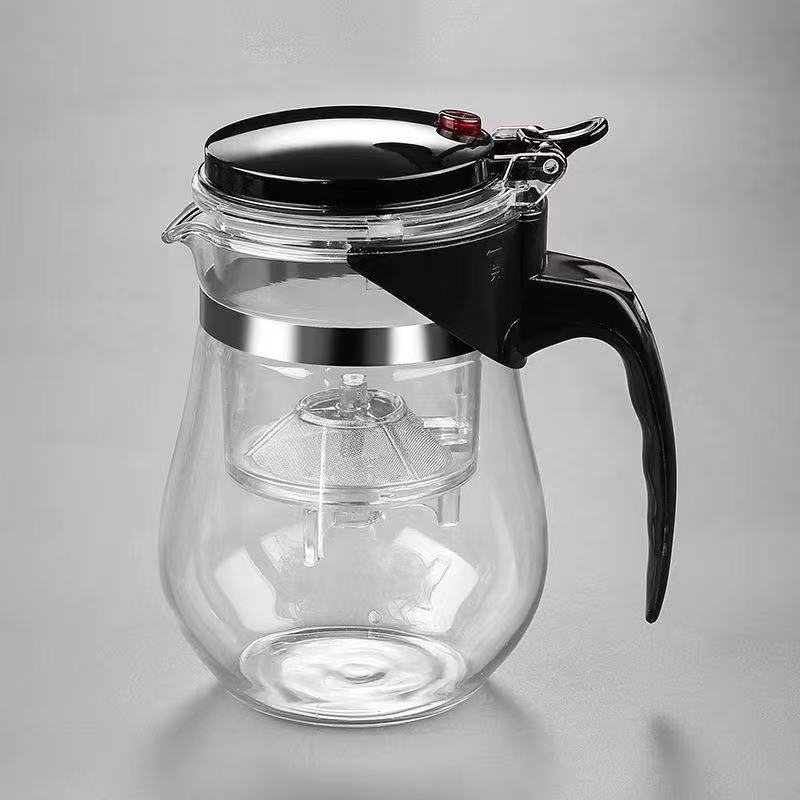 批发玻璃飘逸杯泡茶壶一键过滤泡茶杯茶水分离茶壶茶具礼品杯logo|undefined