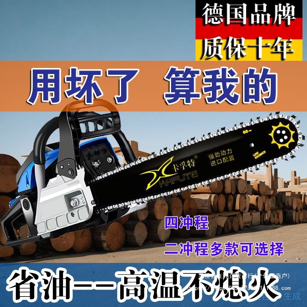 德国进口大马力四冲程纯汽油油锯汽油锯伐木锯省油砍树机锯子电锯