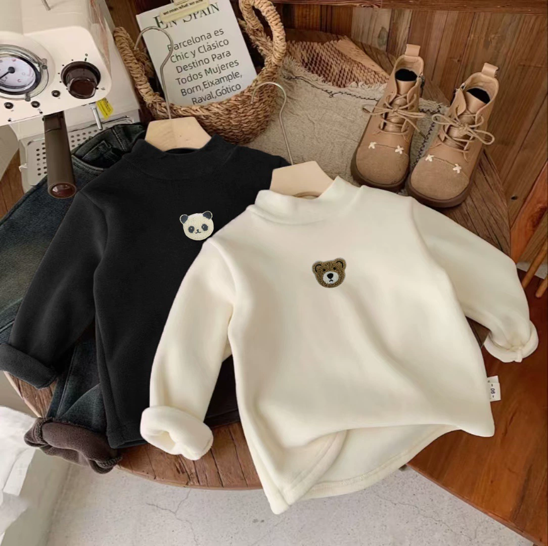 Children's demi-season warm warm long-sleeve, sweatshirt for boys, western style, children's clothing