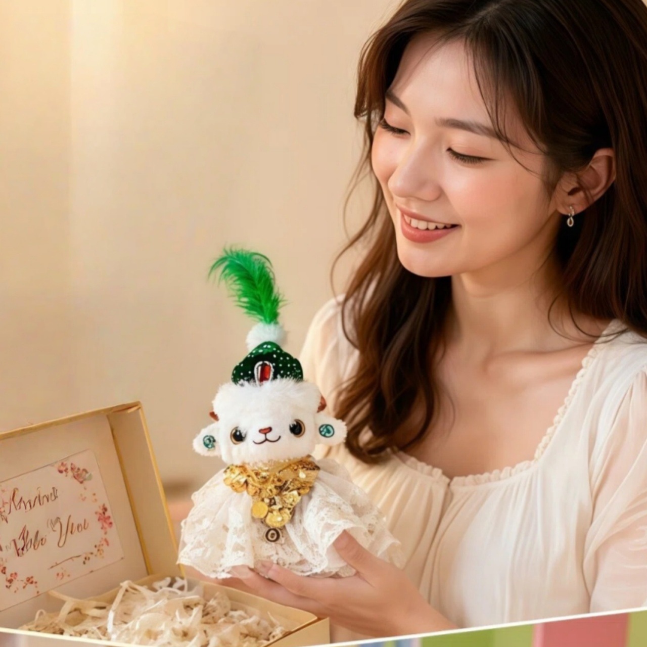 Internet-Famous Xinjiang Lamb Plush Toy Ethnic Style Rich Alpaca Creative Cartoon Gift Exchange Personalized Keychain Pendant