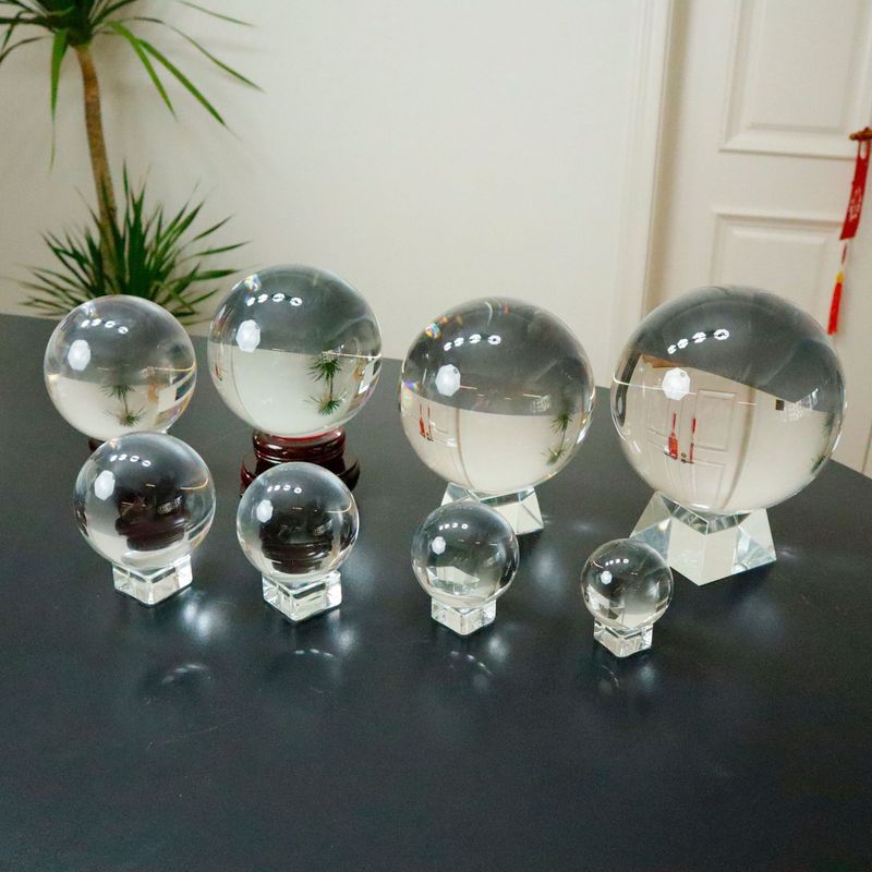 80 ミリメートルメーカー供給クリスタルボール装飾品透明ボール装飾リビングルームオフィスデスク風水家アクセサリー|undefined