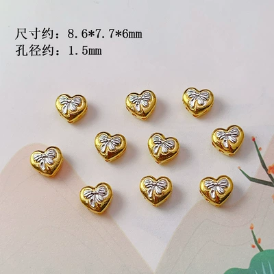 Tube Fish Tail Spacer Bead | Zərgərlik ara hissələri - two-color-love-bow