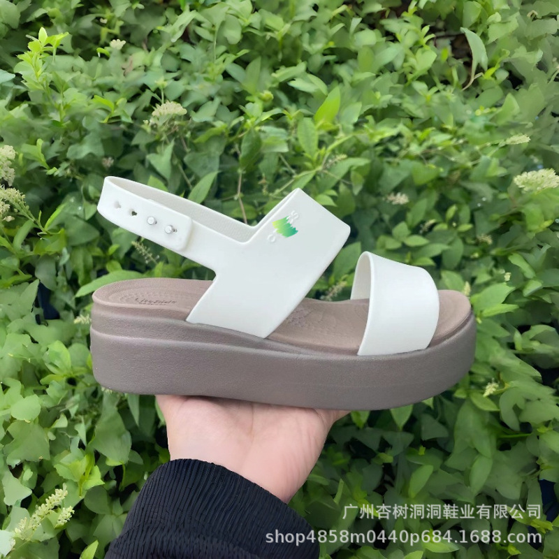 Summer 2025 New Women's Thick-Soled High-Heeled Sandals Brooklyn Casual Lightweight Comfortable Wedge Wholesale Dropshipping