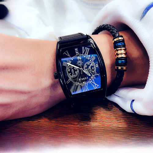 FENSIR Barrel-Shaped Creative Large Dial Quartz Watch Fashion Strap Watch for International Trade, Southeast Asia Style