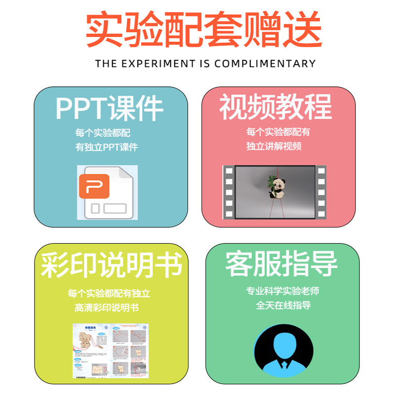 trepar árboles panda trepar cuerda de fricción experimento de ciencia y tecnología para niños pequeños paquete de materiales experimentales de ciencia para niños