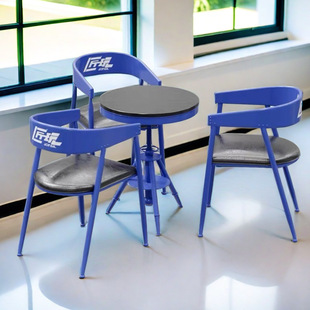 Industrial style table and chair net red milk tea shop cafe billiards barbecue barbecue shop bar clean bar creative solid wood dining table