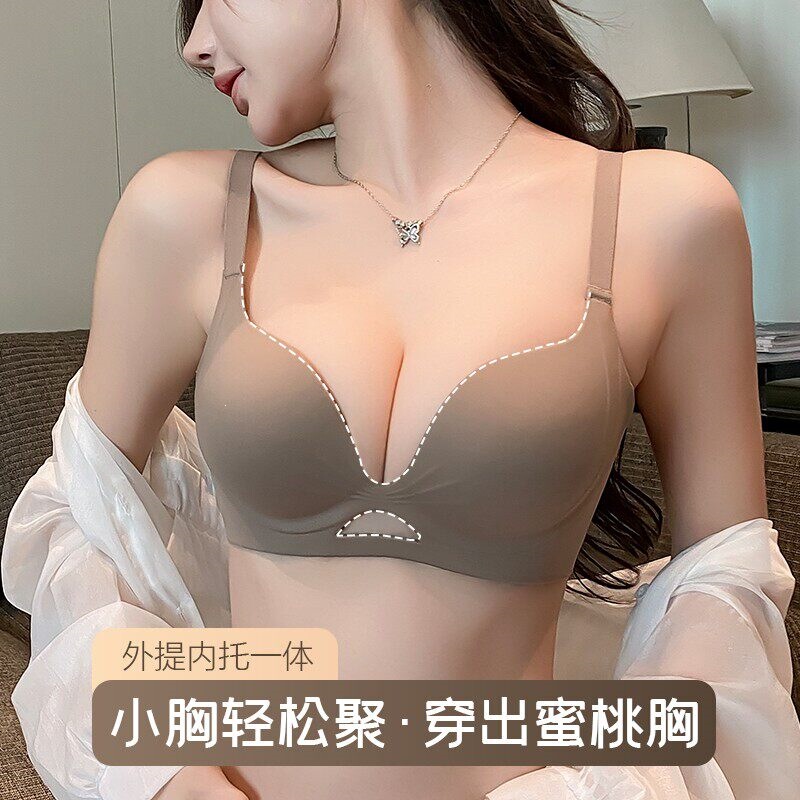 Vrmierast Oriental Victoria's Secret Buy One Get One Free Small Bust Push-Up Bra for Women Without Underwire, Anti-Sagging, Side Breast Reduction Bra