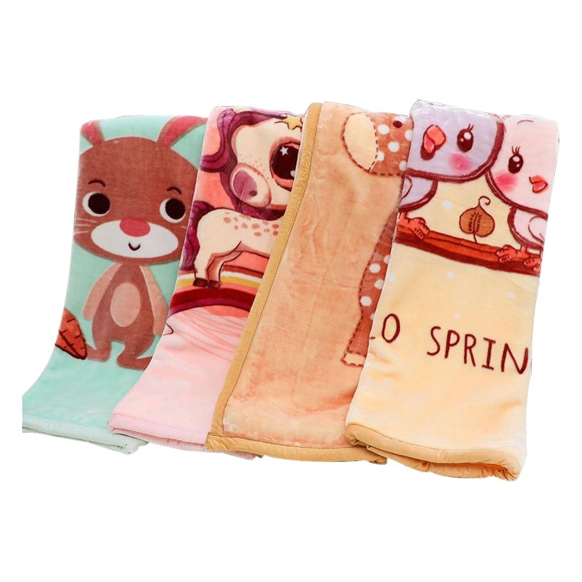 Autumn and winter newborn blanket children's blanket double thick winter cloud blanket kindergarten knitted blanket wholesale