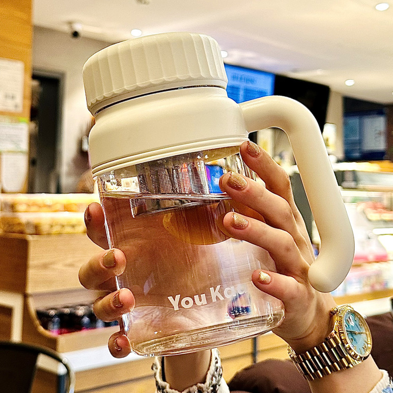 高ホウ素シリコンのグラスは取っ手のお茶を持って分離してお茶のコップを入れます。|undefined