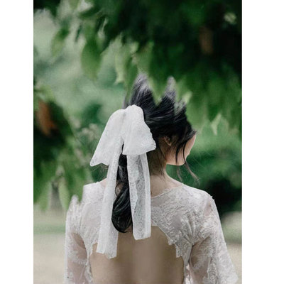 Retro Lace Hair band Sen family bride Hair Photography prop photograph Headdress Wedding decorations Realism ins