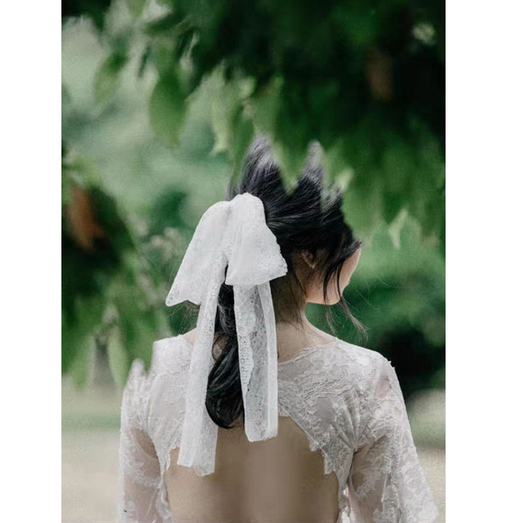 Retro Lace Hair band Sen family bride Hair Photography prop photograph Headdress Wedding decorations Realism ins