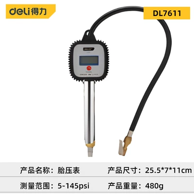Powerful Tool Pointer Tire Tire pressure monitoring system - standard-dl7611-digital-display-tire-pressure-gauge-05-10bar