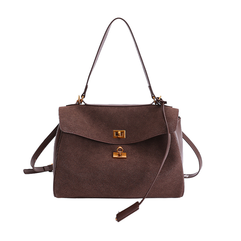 Bolso de maletín retro de gran capacidad para mujeres 2025 invierno nuevo estilo de moda mochila de piel de ciervo mochila de alta calidad para viajar