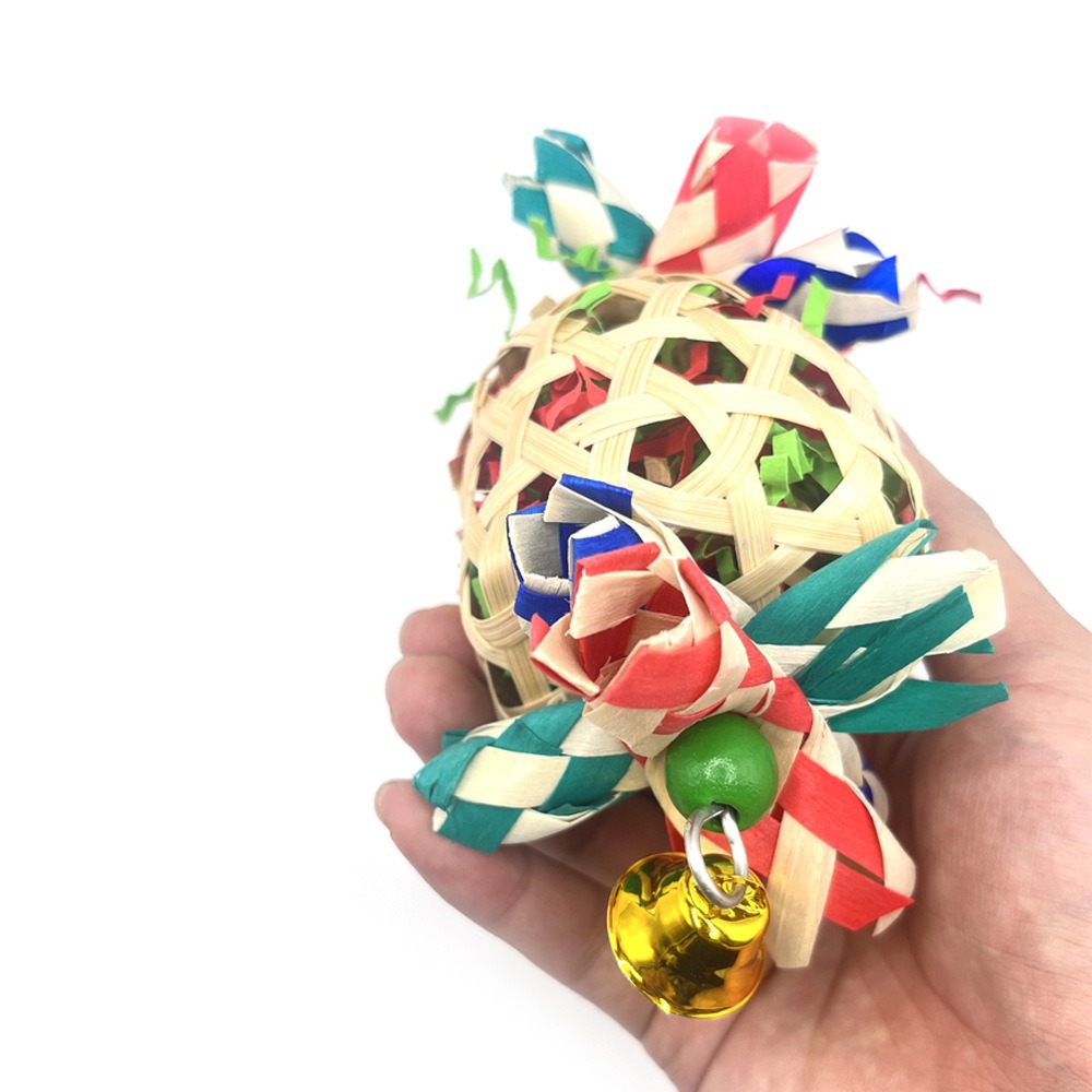 Juguetes de pájaros transfronterizos Juguetes de loro navideño Tubos de papel triturado de colores Suministros de pájaros tejidos Accesorios de decoración de jaulas de pájaros image 5