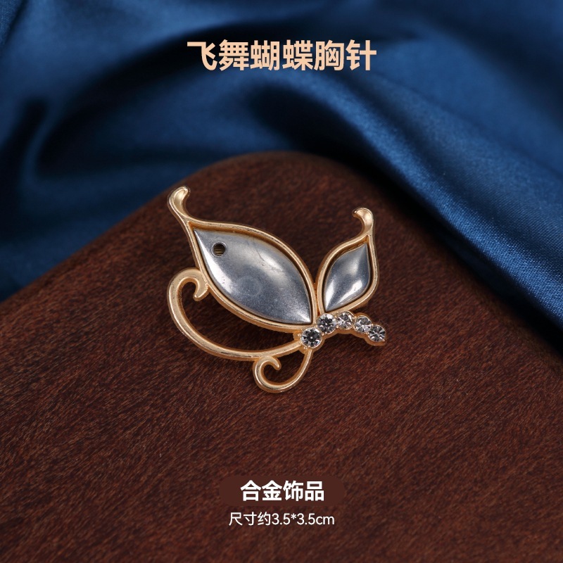宋锦发夹底托手工diy配件边夹发饰品非遗创意制作刺绣蓝染包贴布|undefined