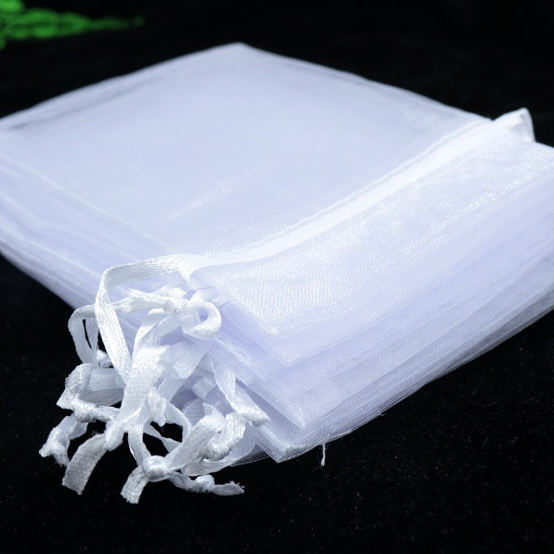 Simple Style Solid Color Organza Transparent Valentine'S Day Jewelry Packaging Bags display picture 2