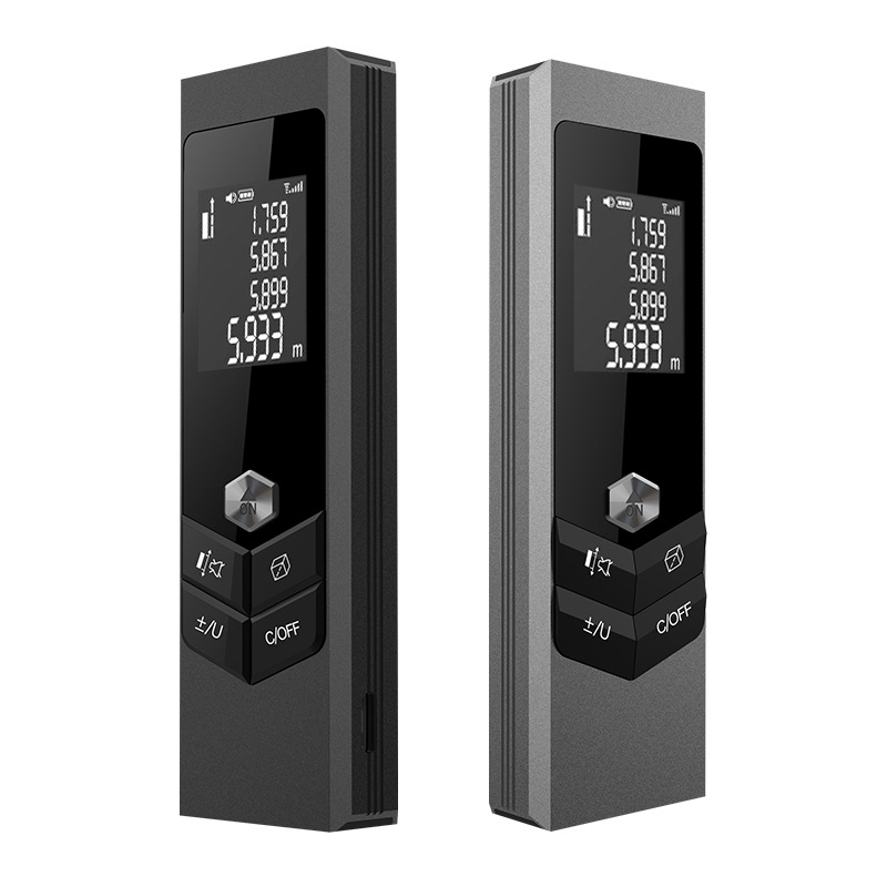 微型合金激光测距仪高精度红外线充电子量房尺手持室屋内空间工具