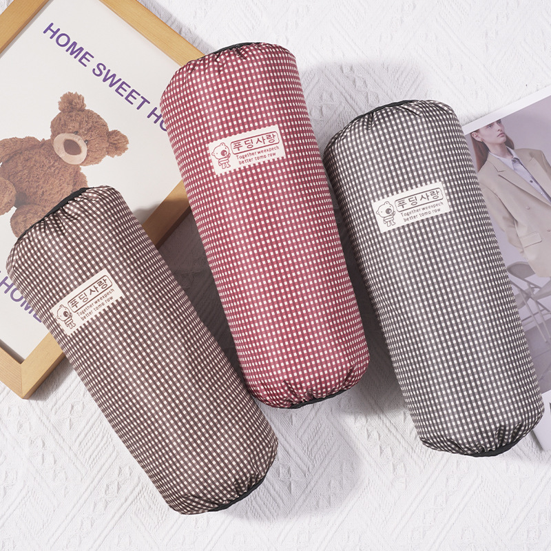 Nuevo estilo a cuadros mangas impermeables para mujer mangas de moda largas mangas para el hogar anti-aceite mangas para adultos y estudiantes al por mayor