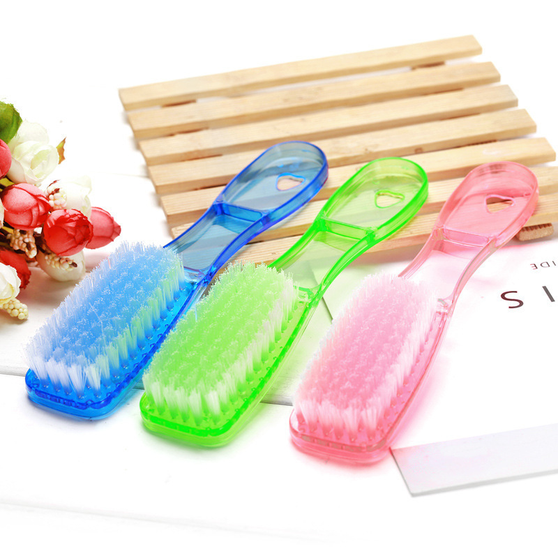 Crystal Brush Household Multifunctional Long-Handled Dormitory Laundry Shoe Scrubbing Shoe Cleaning Brush Hard-Bristled Plastic Board Brush