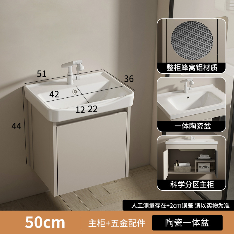 gabinete de baño moderno de panal de abeja esquina redondeada arco integral lavabo cerámico lavabo