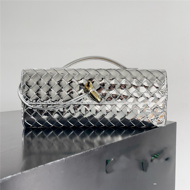 2024 Summer New Woven Bv Evening Bag, Clutch Bag, Crossbody Bag, Dual-Use, Compact, 1:1 Quality, with Packaging